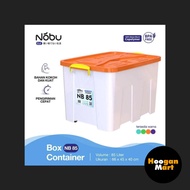 [ Box ] 85 Liter White Plastic Container Box - Nobu