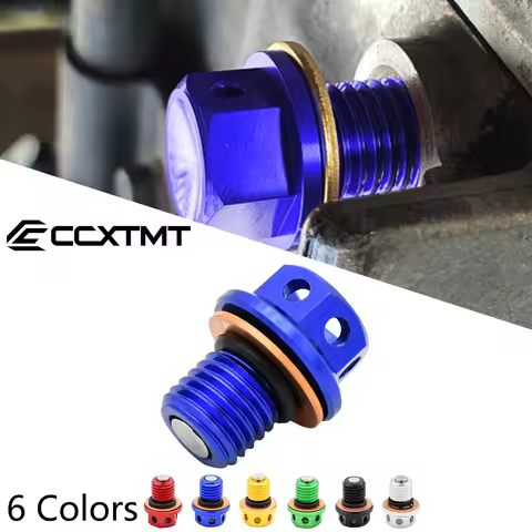 Motorcycle M12xP1.5 CNC Magnetic Oil Drain Plug Bolt Screw For Yamaha MT YZ250 YZ250X XT250X WR250R 