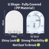 LOJ U Shape Toilet Seat and Cover With Soft Close Adjustable Hinge Penutup Mangkuk Tandas Duduk Tandas 马桶盖