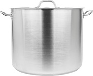 Soro Essentials- 60 qt. Stainless Steel Stock Pot with Lid- Encapsulated 4mm Base Heavy Duty Inducti