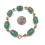 10K GOLD JADE BRACELET