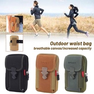 Nylon Outdoor Mobile Phone Waist Bag Leather Case Outdoor Exploration Work Sports Running U9u4
