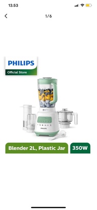 Blender Philips 4In1 Plastik Plastik Jar Hr2223/30 Hr 2223