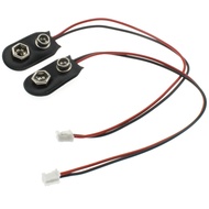 9V Battery Clip Connector 2PCS I-Type 9 Volt Battery Clip 9V Battery Snap to 2-Pin PH2.0 Connector F