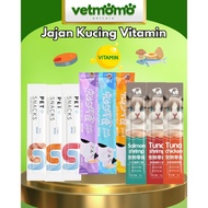 [Vetmomo] Jajan Kucing Premium Vitamin Cat Snack Treat Stick Makanan Kucing Pet Food Salmon tuna chi
