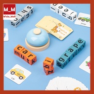 Large Letter Spelling Block Montessori Wooden Spell Word Toy Letter Cognitive Challenge Memory Engli