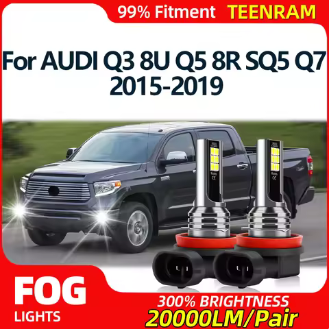 20000LM LED Car Front Light Bulb 120W Plug And Play Fog Lamp 12V 6000K For AUDI Q3 8U Q5 8R SQ5 Q7 2
