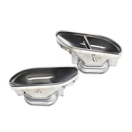 CCF5 ปลายท่อไอเสีย 1 คู่ สำหรับ Benz S Class S320 S350 S450 S550 S500 รุ่นปี 2018-2020 ทำจากสแตนเลส 