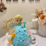 冰雪奇緣 客製化蛋糕 艾莎 雪花 公主 生日蛋糕 客製化 鑠甜點