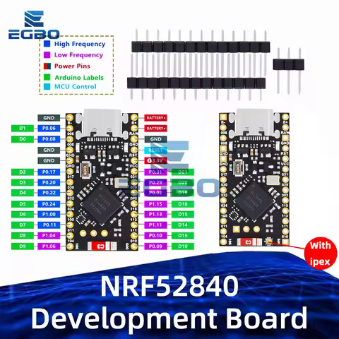 1~20PCS NRF52840 Development Board Compatible With Nice!Nano V2.0 Bluetooth Charging Management Pro 