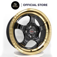 New Sport Rim BRAVE S1R 16x7 4x100 ET35 Hyper Black Lip Polish / Gloss Black Bronze Lip Polish 16 in