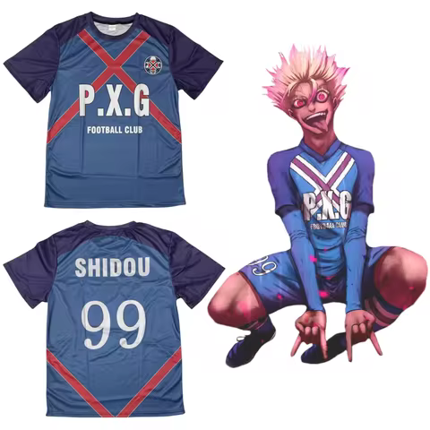 Anime Shidou Shirt Cosplay Costumes #99 Football Club Jersey Ryuusei Shidou Soccer Training T-Shirt 