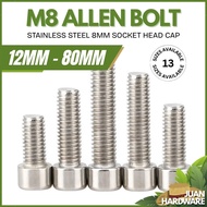 M8 Allen Bolt Stainless Steel 8mm Socket Head Capscrew ( SOLD PER 2PCS/5PCS ) Juan Hardware