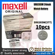 [GENUINE] 10PCS Maxell SR626SW(377)/SR621SW(364) Micro Silver Oxide Watch Battery 1.55V 100% Origina