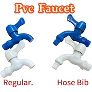 Plastic PVC Spigot Faucet with Hose Connector Gripo BLUE&WHITE water tap