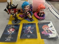 LOL  好運姐Miss Fortune, 柔依 Zoe, 吉茵珂絲 Jinx,Pop Mart 英雄聯盟盲盒人物Figure,