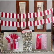 MERAH Plastic flag decorative flag Mini Red and White flag