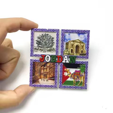 Jordan 3D Resin Fridge Magnets - Decorative Landmarks & Camel, ‌Strong Magnets for Room & Home Decor