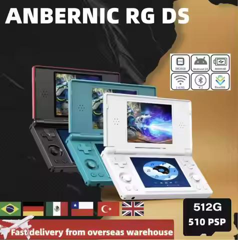 ANBERNIC RG DS Handheld Game Console Dual-screen Flip Video Games Player RK3568 64-bit 4IPS Multi-to