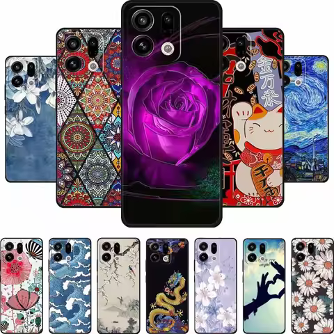 3D Emboss Case For Oppo Find X9 5G Phone Case X 9 Pro Flowers Silicone Soft Coque Funda For Oppo Fin