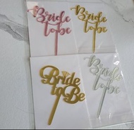 新到貨品 - Bridal Shower 蛋糕牌 Bride to be cake toppers