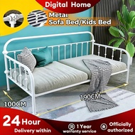 YAMY Metal Sofa Bed Single Daybed Iron sofa Frame Katil Bujang Besi Sofa Rehat 80CM/100CM/150CM (Bla