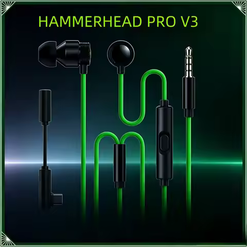 Hammerhead V3 Wired Headset for Razer Multi-Platform Earbuds PS4,PC,Mac,Mobile,Xbox,Switch Gaming Ea