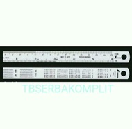 Ruler Mistar besi SS Shinwa H 402H 200 cm 0-2000 mm 2 meter 2m 2 m ori