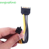 AUGUSTINE SATA Power Cable PCI EXPRESS for Graphic Card Male to Female Power Splitter Cable Power Supply Cable 15 Pin To 6 Pin Video Card Power Cable