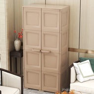 Open Door Oversized Thickened Plastic Wardrobe Storage Cabinet Multi-Functional Home Room Living Room Multi-Layer Cabinet Locker