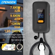 IPENGEN 32A 40A 50A Type1 EV Charger Station EVSE Wallbox APP Function 7.6KW 9.6KW 12KW Charging Sta