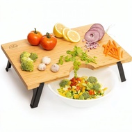 Hot Sale-Solid Wood Foldable Storage Rack | Multifunctional Goblet Holder/Outdoor Picnic Tray/Beach 