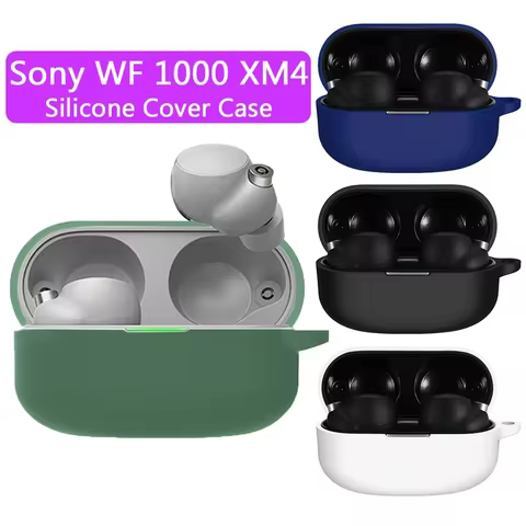 Silicone Protective Case for Sony WF-1000XM4 TWS Earbuds, Shockproof Anti-Scratch Dustproof Cover fo