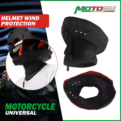 Motorcycle Cycle Helmet Wind & Noise Blocker Black Warm Helmet Wind Blocker With zipper Universal He