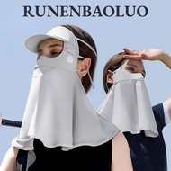 RUNENBAOLUO Ice silk sunscreen mask for men and women outdoor riding anti-ultraviolet full face sunshade breathable neck protector eye corner