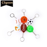 C5GOON 3D Printed Ball Clicker Keychain Sports Football Rugby Baseball Volleyball Button Clicker Str