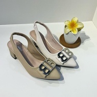 BONNIE HEELS 3809-A6 HEELS SEPARUH PENUH BERTUTUP WANITA TINGGI 2 INCI COMFORT TAPAK LEMBUT DINNER E