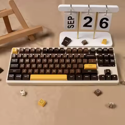 GMK chocolate Keycaps 161 keys SA keycaps Double Shot ABS keycaps For MX Switches Mechanical Keyboar