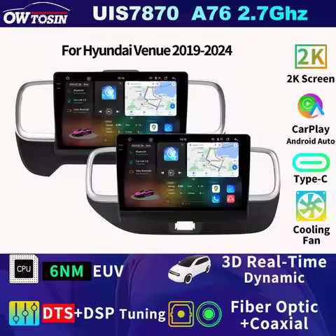 FYT7870 Android Car Radio Multimedia Video Player For Hyundai Venue 2019-2024 GPS Navigation Auto Ca
