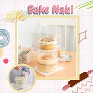 CLEAR CAKE BOX WITH HANDLE - 13 x 13 x 13 CMv