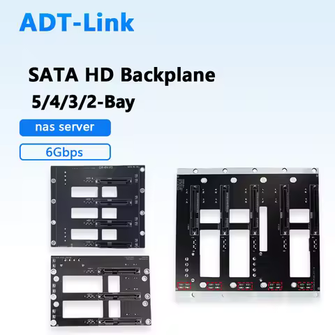 5-Bay 4/ 3/ 2 Bay SATA Hard Drive Backplane 6G/bps 4-Power NAS Chassis Adapter Storage Server Expans