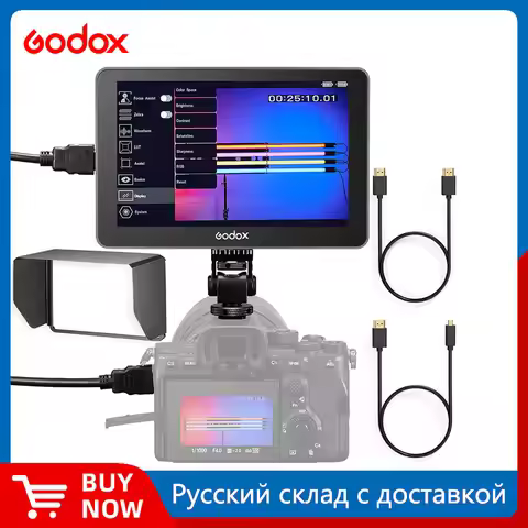Godox GM7S 4K HDMI 7 inch Ultra Bright Camera DSLR Monitor 3D LUT Touch Screen IPS FHD 1920x1080 Vid