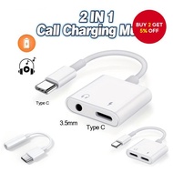 2-in-1 USB-C to 3.5mm Headphone and PD Charging Adapter for iPhone 16 15 Pro Max iPad Samsung S25 S2