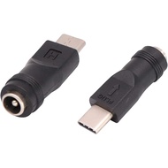 2pack Type C Power Adapter Type C USB Male to DC 5.5x2.1mm Female Connector Charge Barrel Jack Power