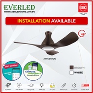 [FREE INSTALLATION] KDK Airy E48GP/ E48HP 48" (120cm) DC Smart Ceiling Fan w/ Remote Control