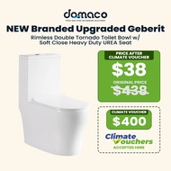 [CLIMATE VOUCHER] NEW Branded Upgraded Geberit Rimless Double Tornado Toilet Bowl w/ Soft Close Heav