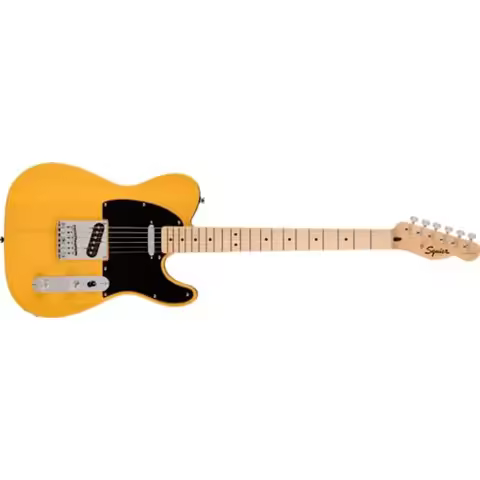 Squire Sonic Telecaster Electric Guitar Butterscotch Blonde Maple Fingerboard with Rich Tone and Smo