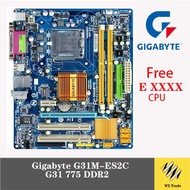 WZ Gigabyte G31M-ES2C G31 775 DDR2 Intel Motherboard (Free EXXXX CPU)