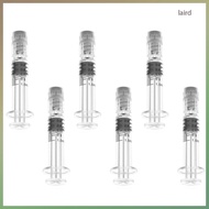 6Pcs 1Ml Borosilicate Glass Syringe Accurate Liquid Dispensing for Laboratory Transparent Anti-Leak 