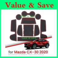Car Accessories Auto Door Mats For Mazda CX30 CX-30 2020 - 2025 Car Anti Non Slips Slot Mat Tank Mat